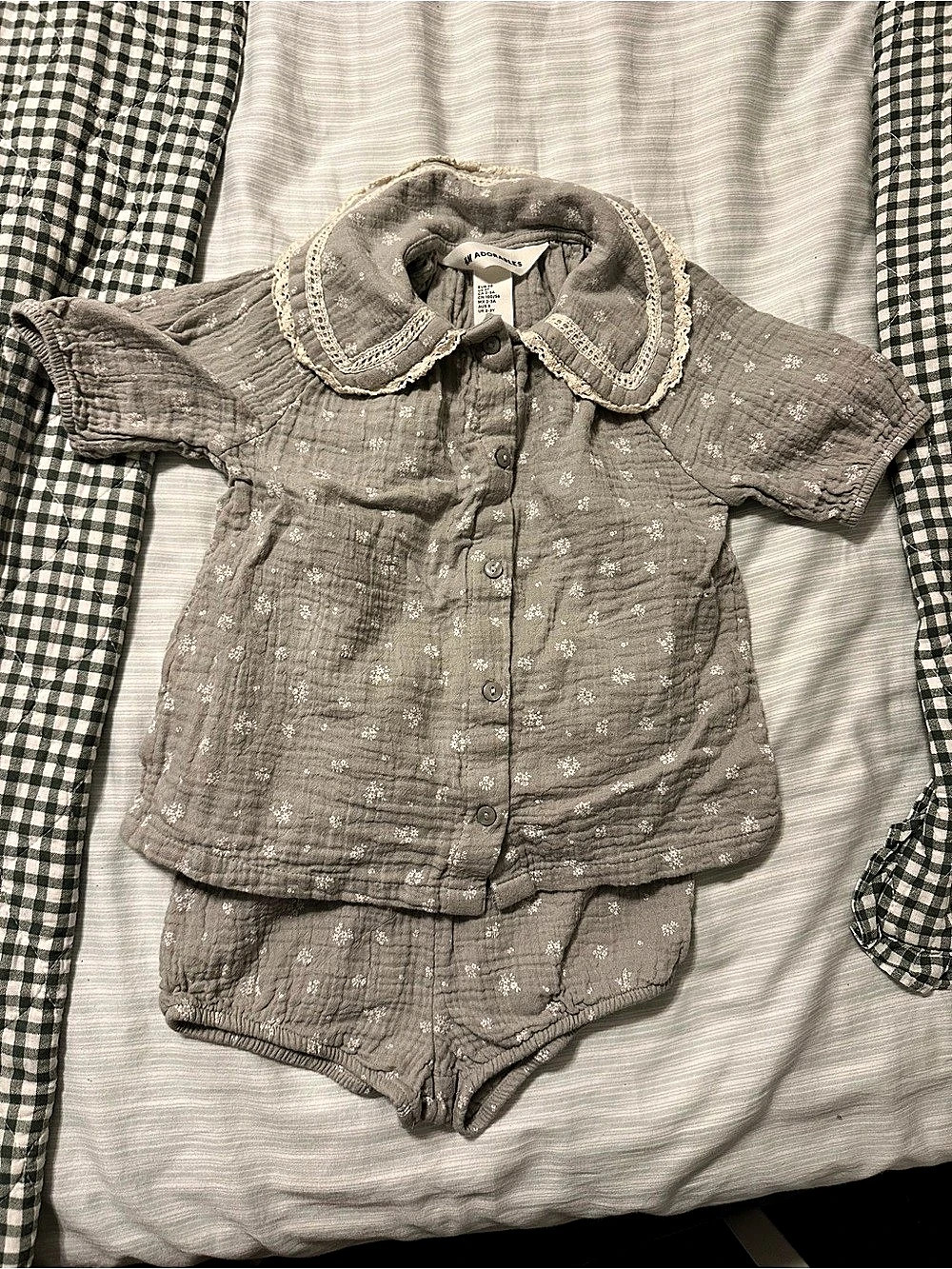 H&M Adorables Floral Collared Matching Set Girls Size 2-3